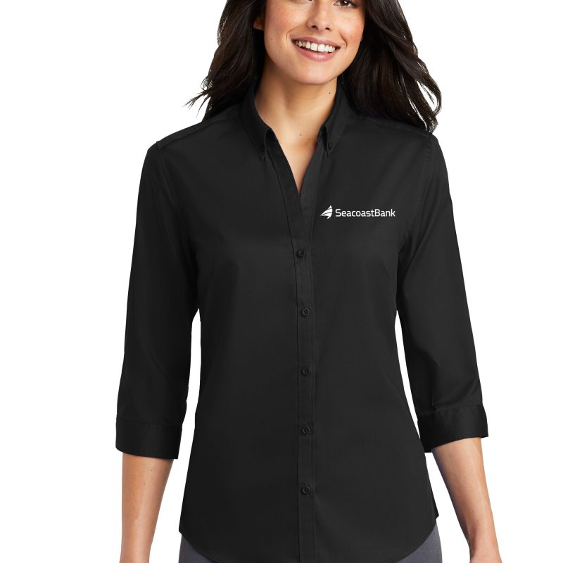 Port Authority® Ladies 3/4-Sleeve SuperPro™ Twill Shirt