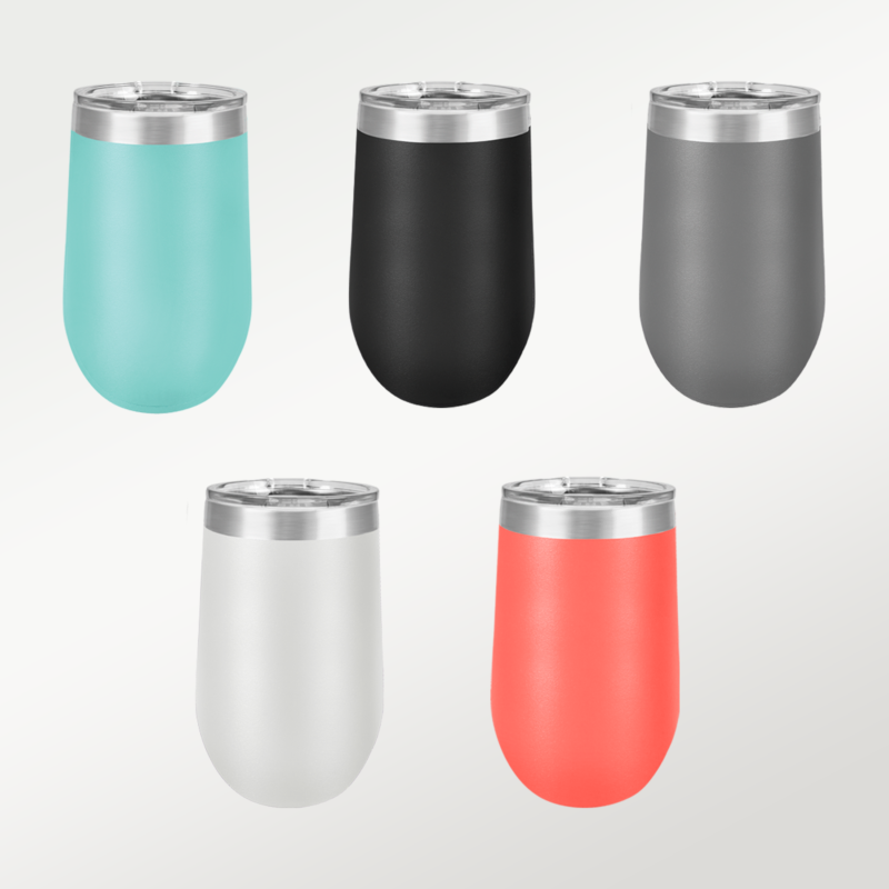 Polar Camel 16 oz.  Vacuum Insulated Stemless Tumbler w/Lid