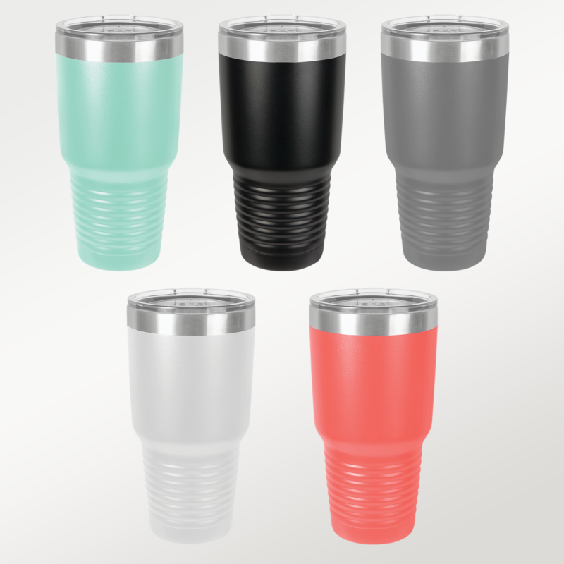 Polar Camel 30 oz. Ringneck Vacuum Insulated Tumbler w/Lid & Silver Ring